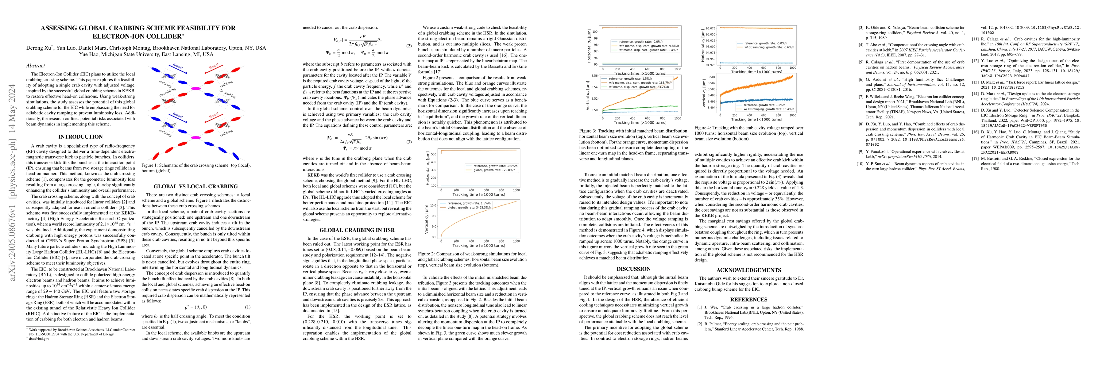 Thumbnail for Assessing global crabbing scheme feasibility for Electron-Ion Collider