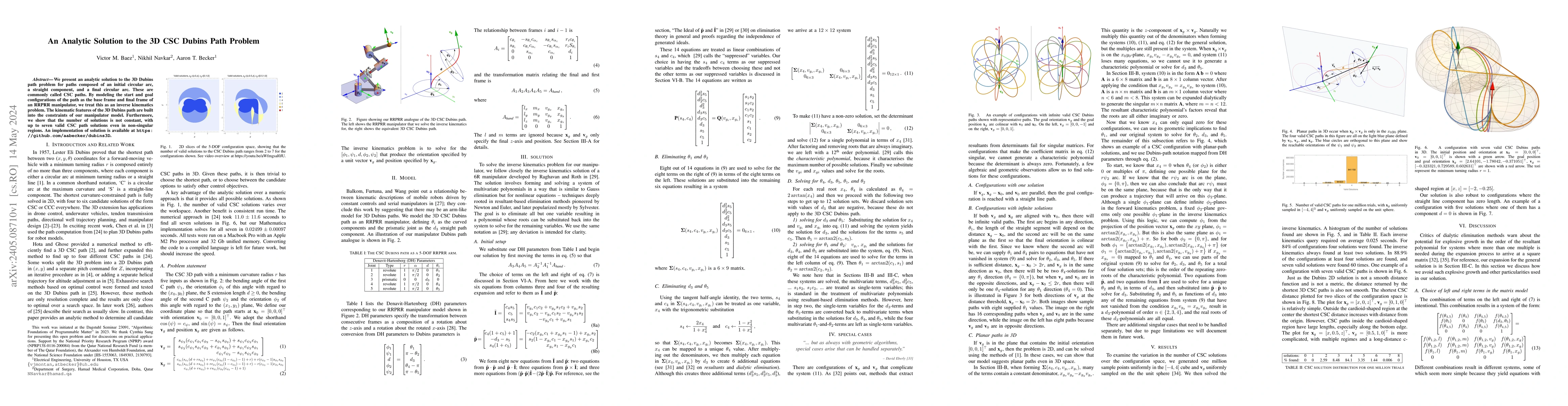 Thumbnail for An Analytic Solution to the 3D CSC Dubins Path Problem