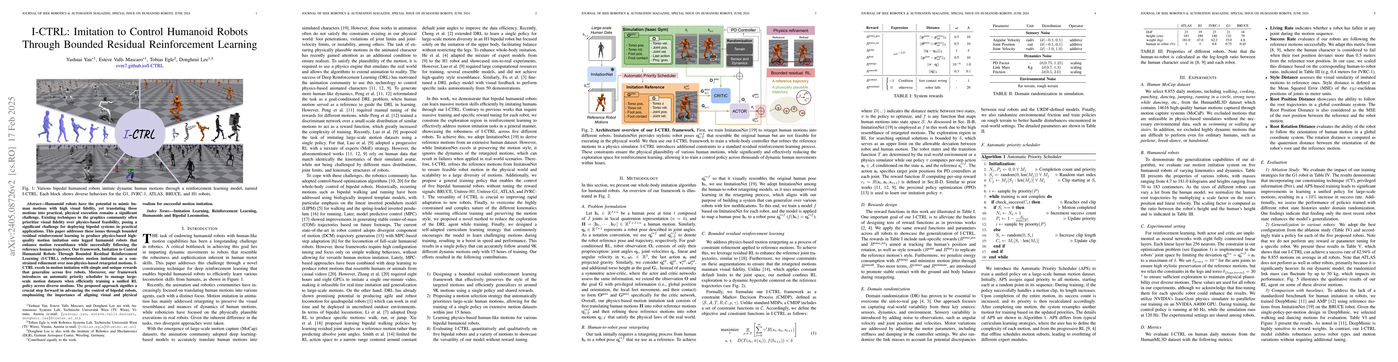 Thumbnail for I-CTRL: Imitation to Control Humanoid Robots Through Constrained
  Reinforcement Learning