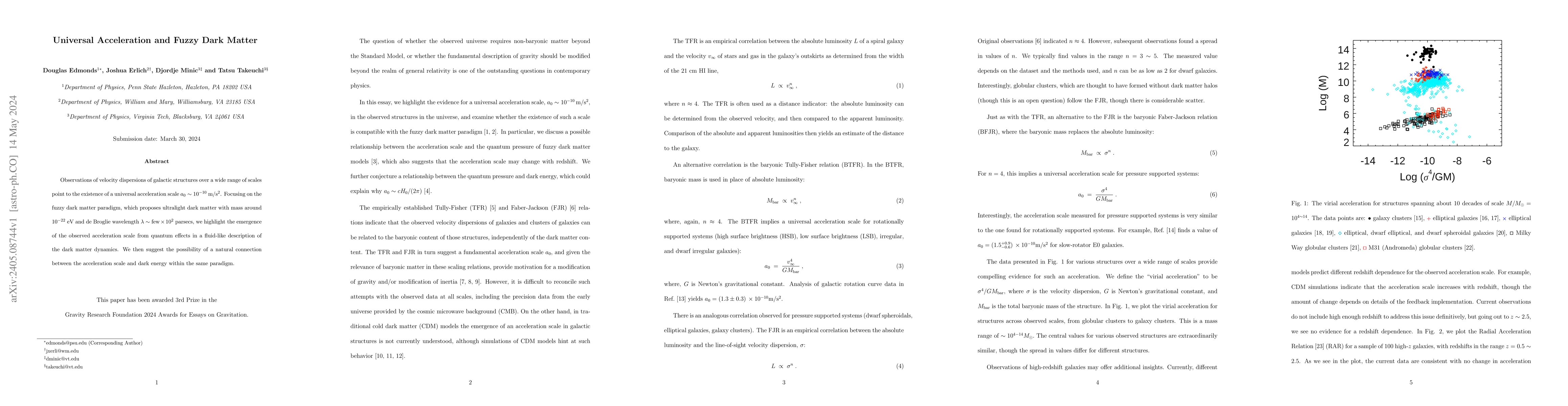 Thumbnail for Universal Acceleration and Fuzzy Dark Matter