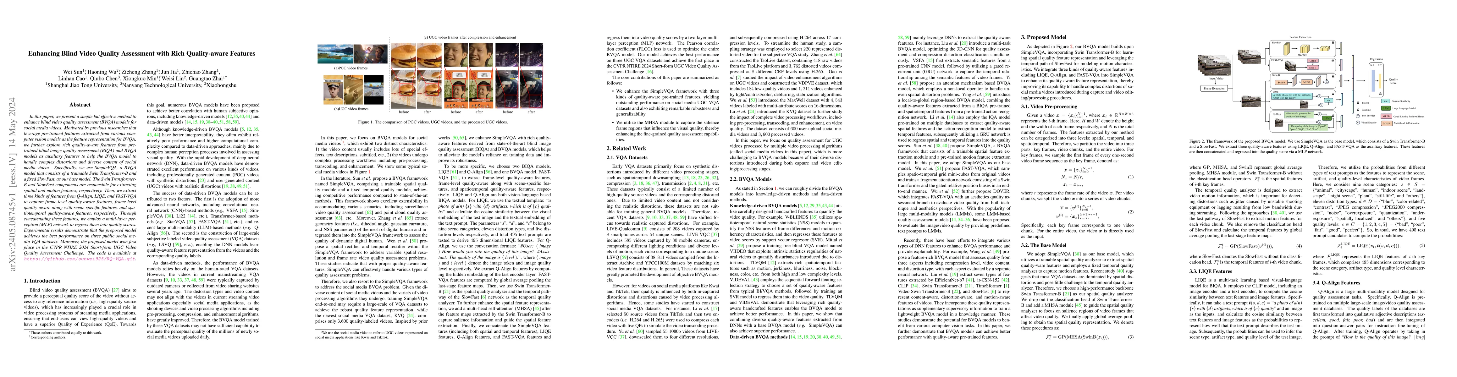Thumbnail for Enhancing Blind Video Quality Assessment with Rich Quality-aware
  Features