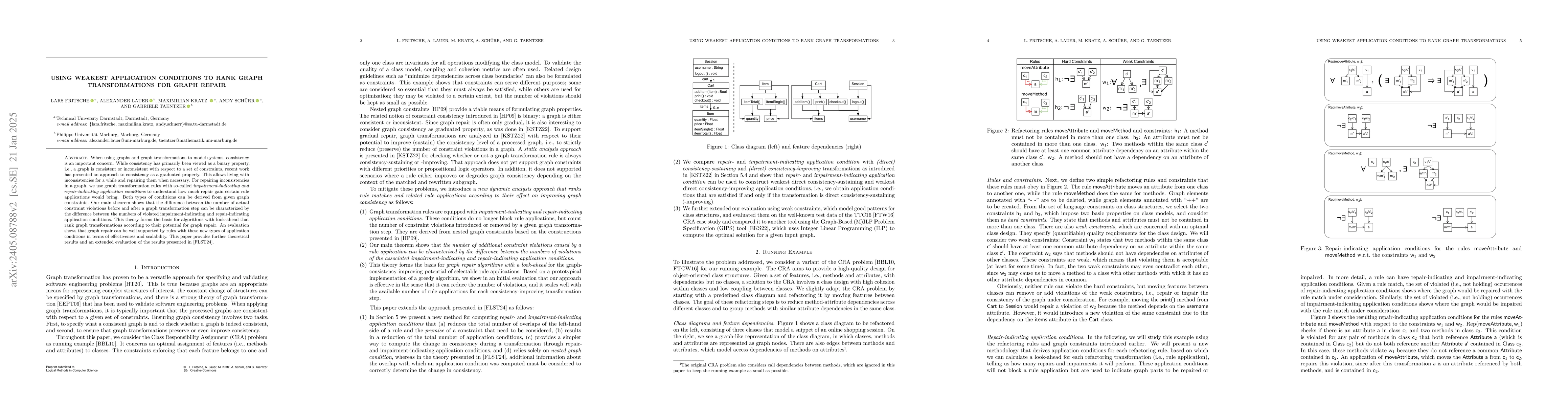 Thumbnail for Using application conditions to rank graph transformations for graph
  repair