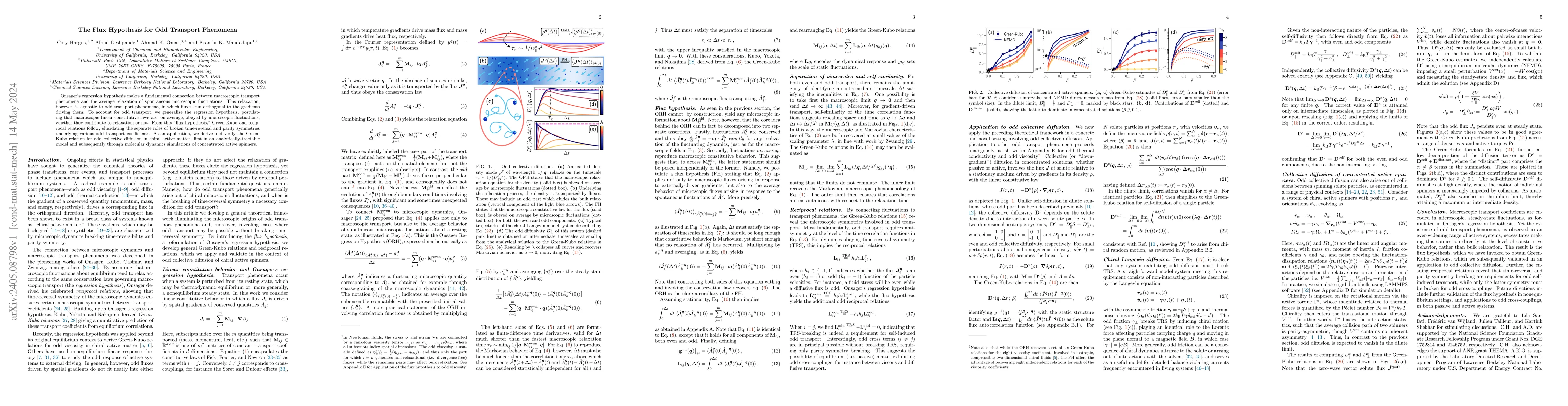 Thumbnail for The Flux Hypothesis for Odd Transport Phenomena