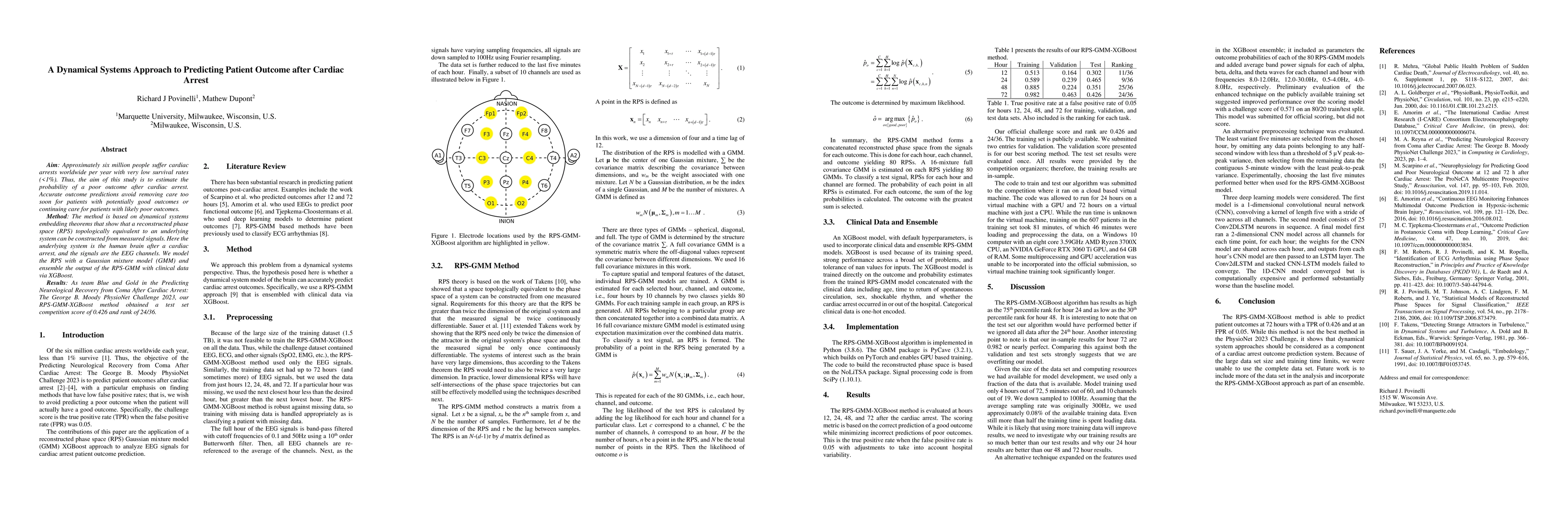 Thumbnail for A Dynamical Systems Approach to Predicting Patient Outcome after Cardiac
  Arrest