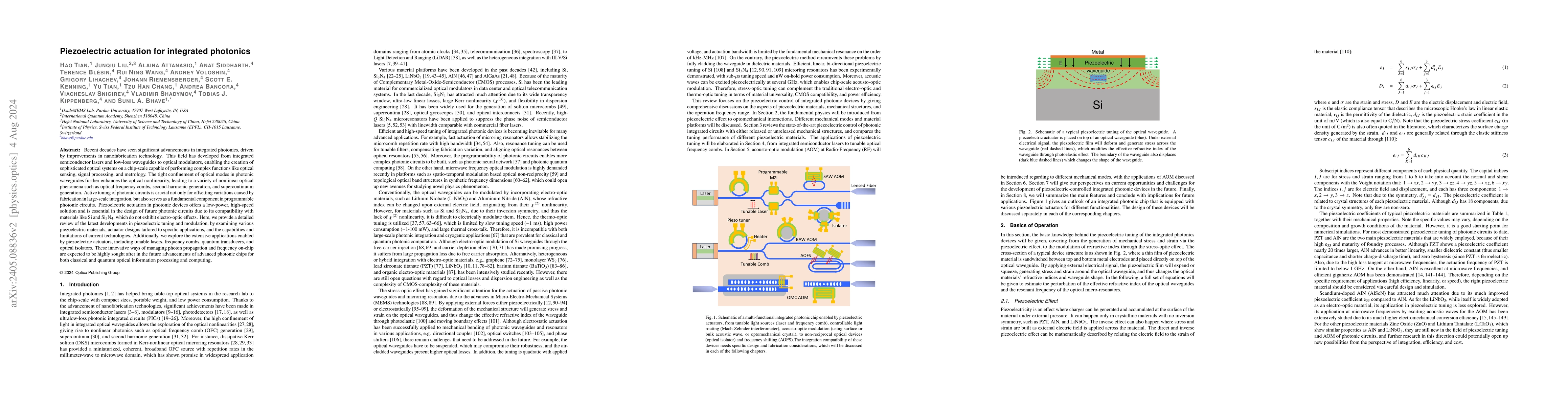 Thumbnail for Piezoelectric actuation for integrated photonics