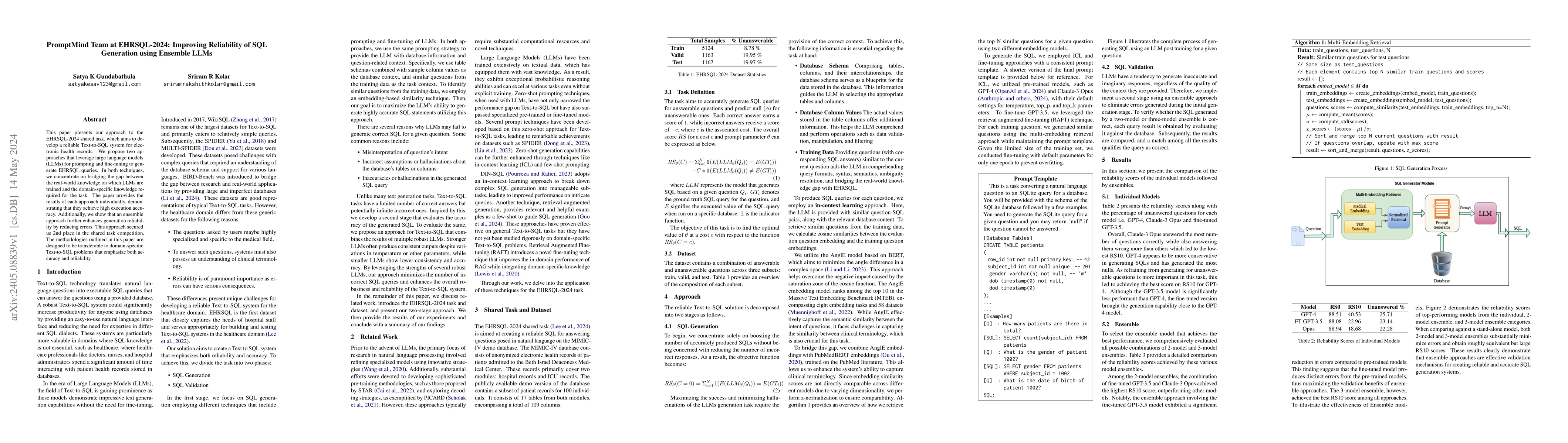 Thumbnail for PromptMind Team at EHRSQL-2024: Improving Reliability of SQL Generation
  using Ensemble LLMs