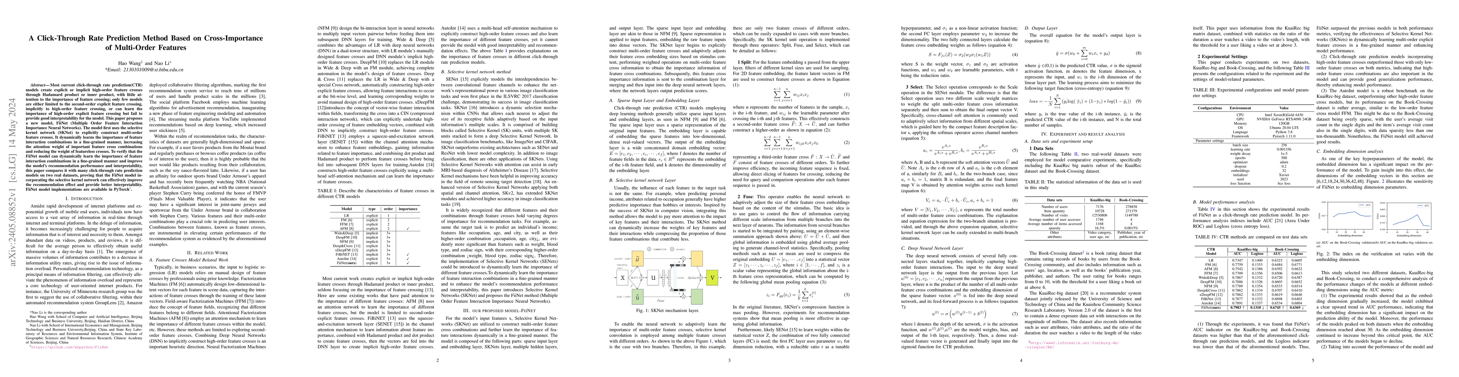 Thumbnail for A Click-Through Rate Prediction Method Based on Cross-Importance of
  Multi-Order Features