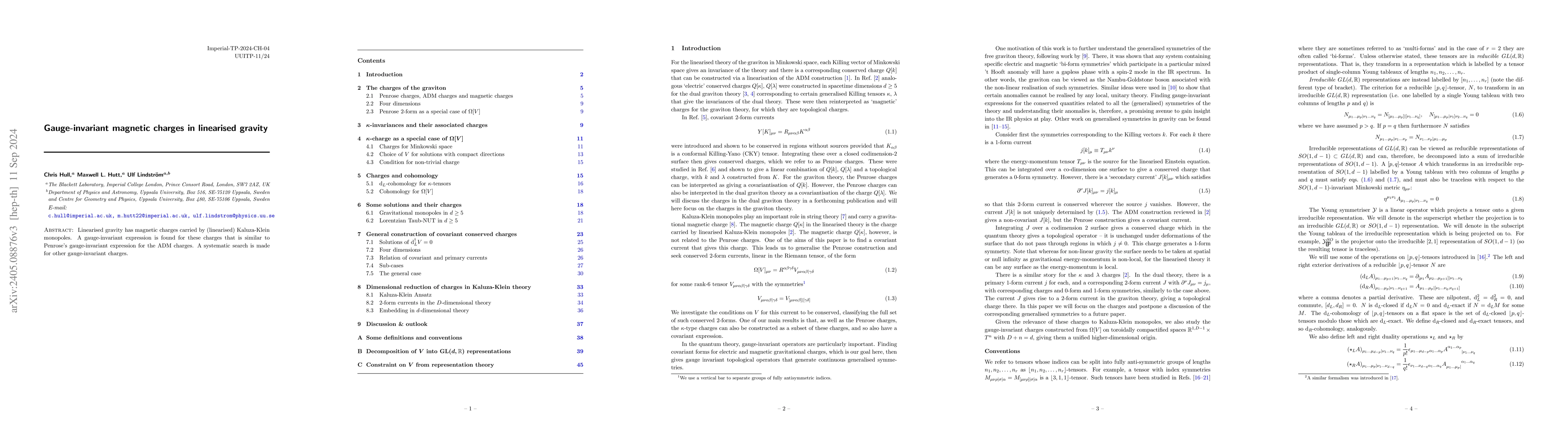 Thumbnail for Gauge-invariant magnetic charges in linearised gravity