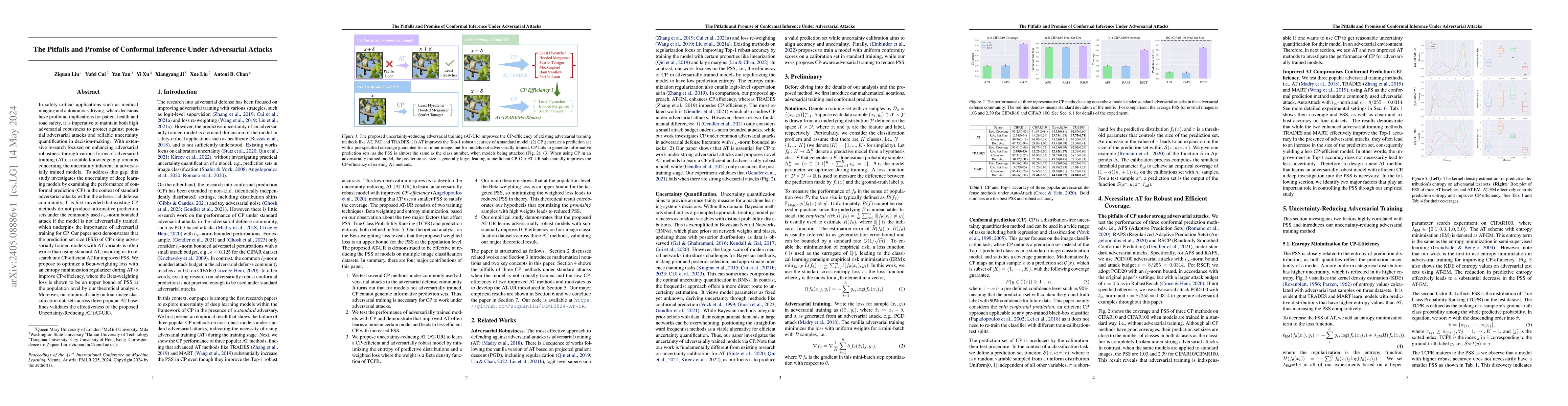 Thumbnail for The Pitfalls and Promise of Conformal Inference Under Adversarial
  Attacks