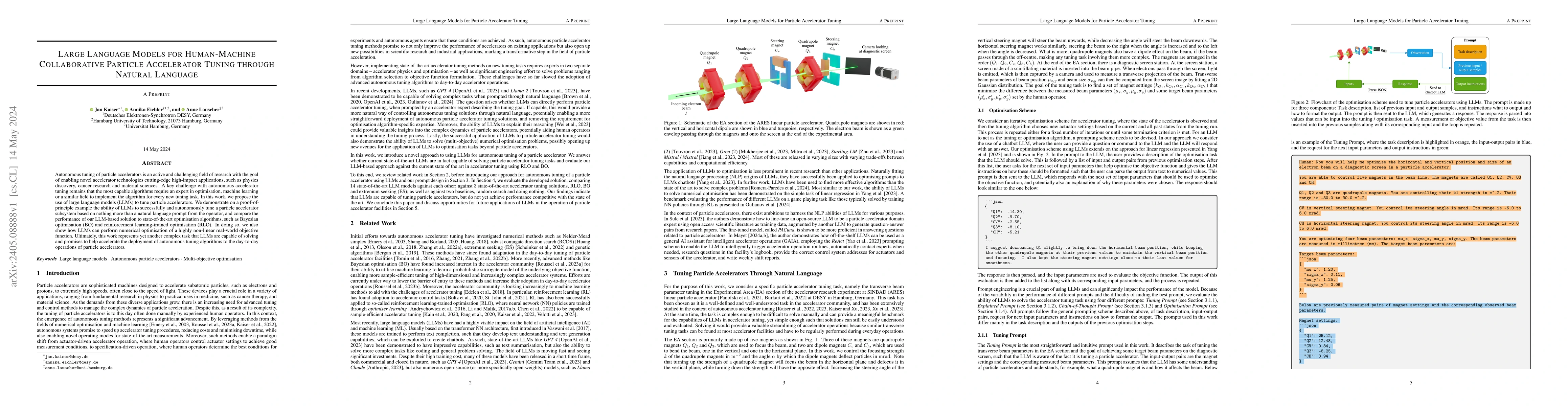 Thumbnail for Large Language Models for Human-Machine Collaborative Particle
  Accelerator Tuning through Natural Language