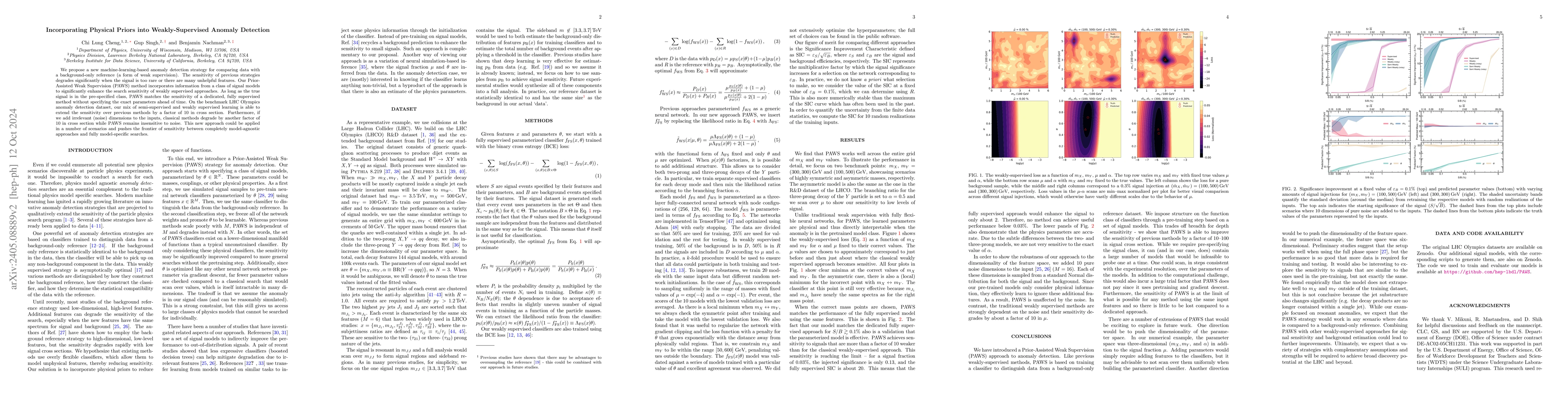 Thumbnail for Incorporating Physical Priors into Weakly-Supervised Anomaly Detection