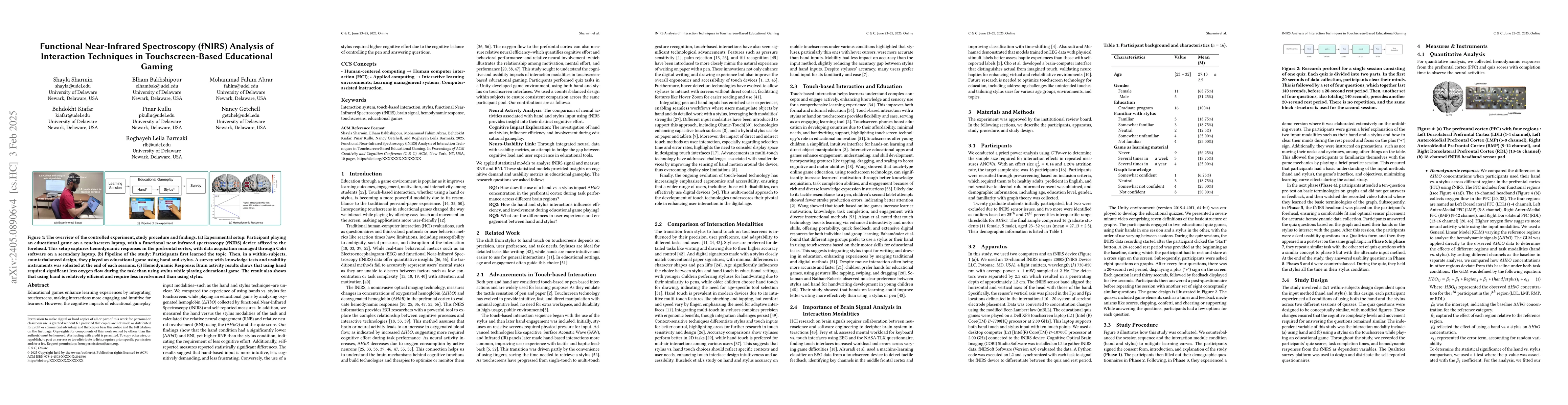 Thumbnail for fNIRS Analysis of Interaction Techniques in Touchscreen-Based
  Educational Gaming