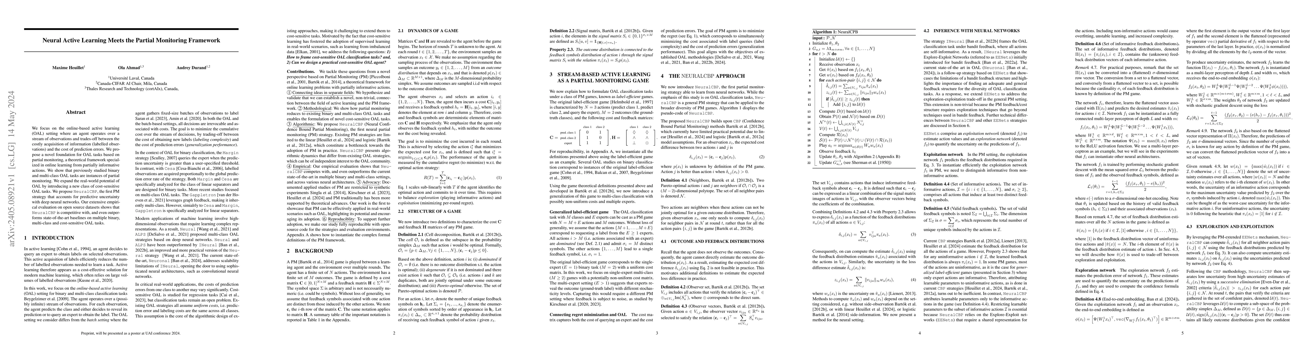 Thumbnail for Neural Active Learning Meets the Partial Monitoring Framework
