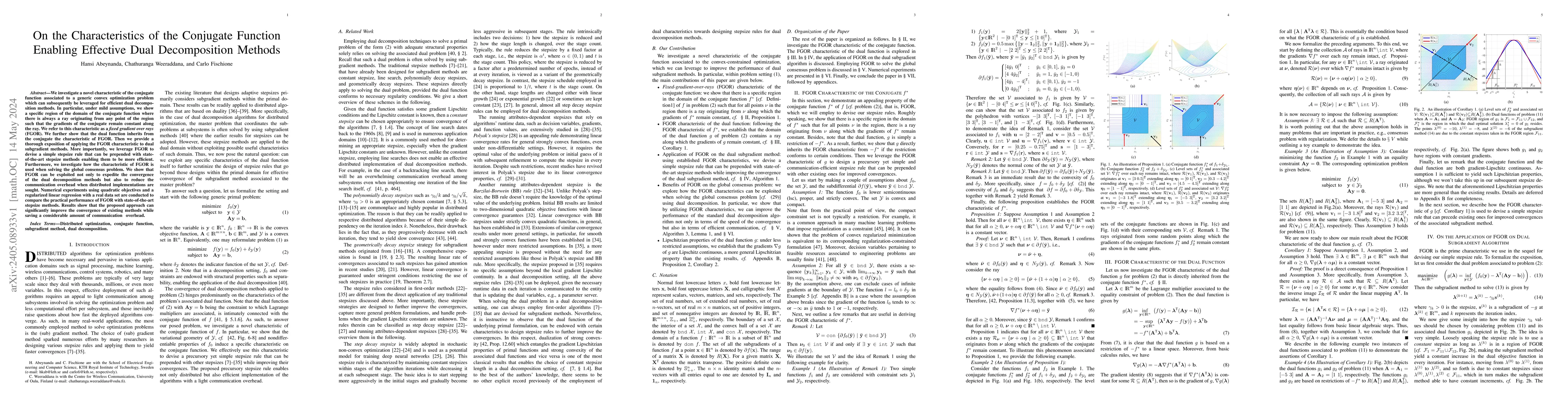 Thumbnail for On the Characteristics of the Conjugate Function Enabling Effective Dual
  Decomposition Methods