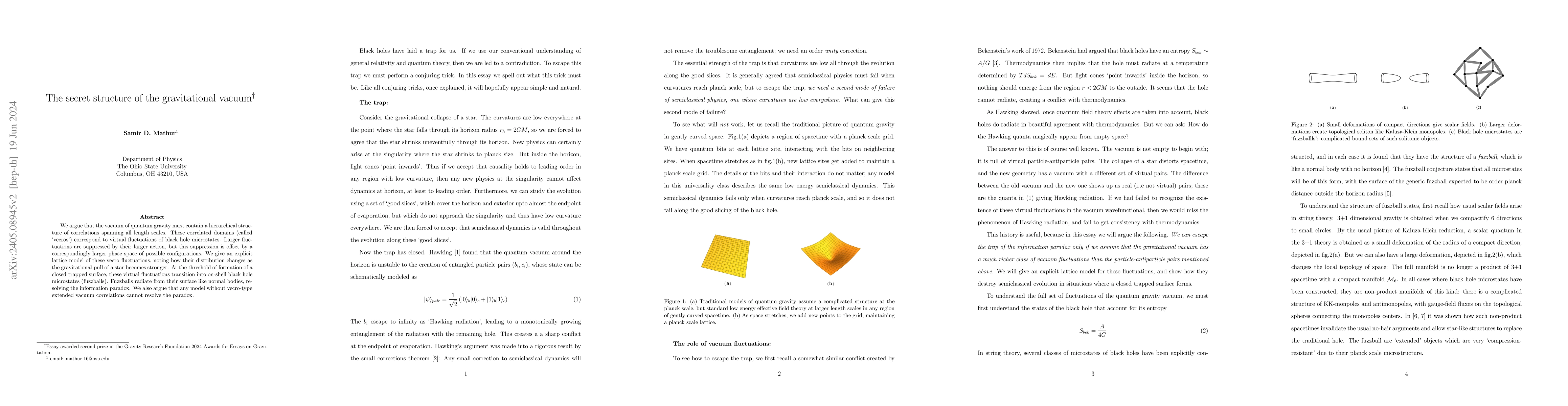 Thumbnail for The secret structure of the gravitational vacuum