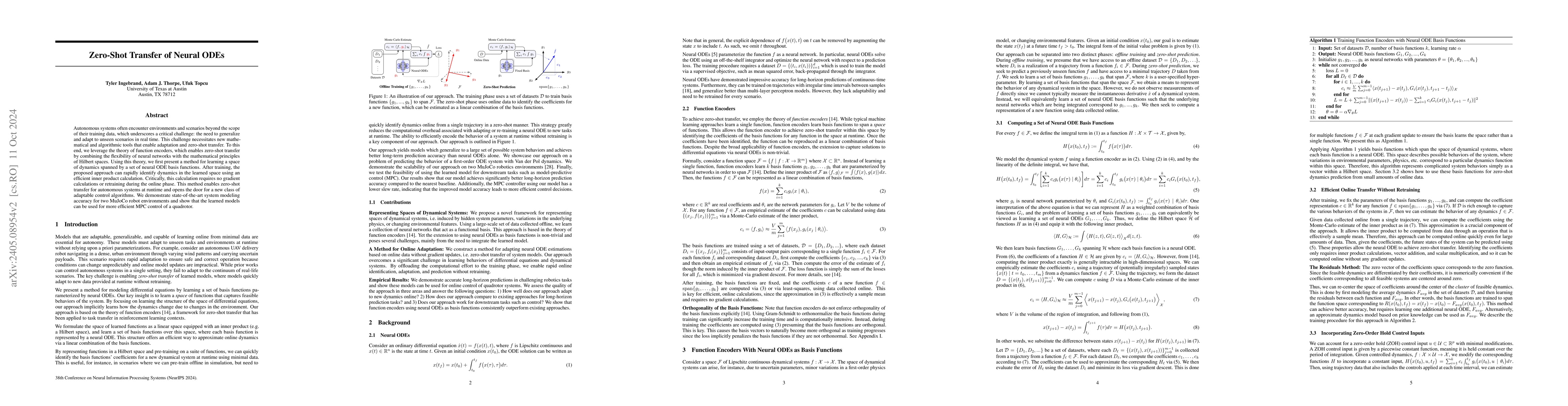 Thumbnail for Zero-Shot Transfer of Neural ODEs