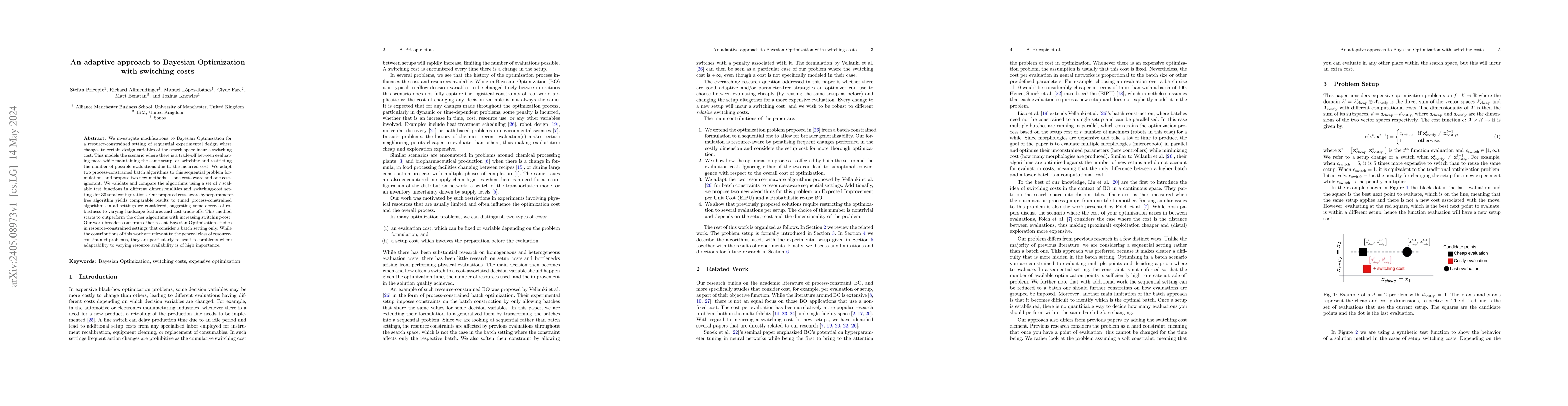 Thumbnail for An adaptive approach to Bayesian Optimization with switching costs