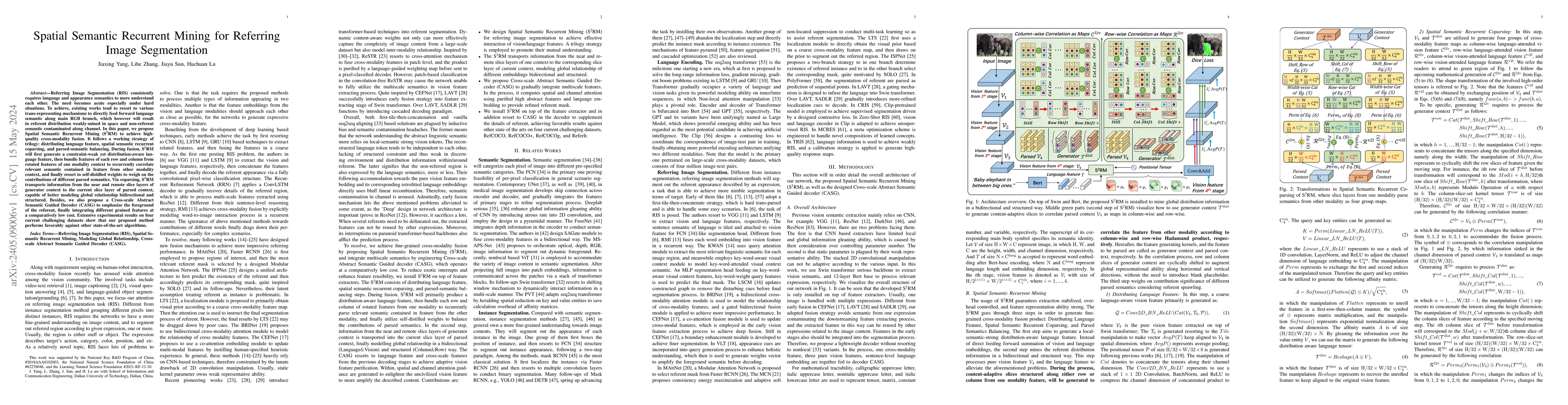 Thumbnail for Spatial Semantic Recurrent Mining for Referring Image Segmentation
