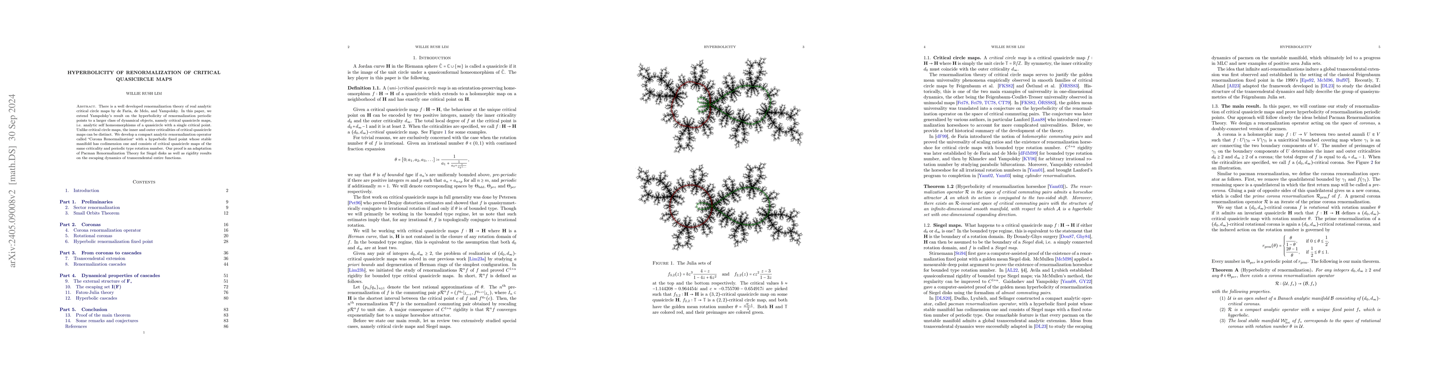 Thumbnail for Hyperbolicity of renormalization of critical quasicircle maps
