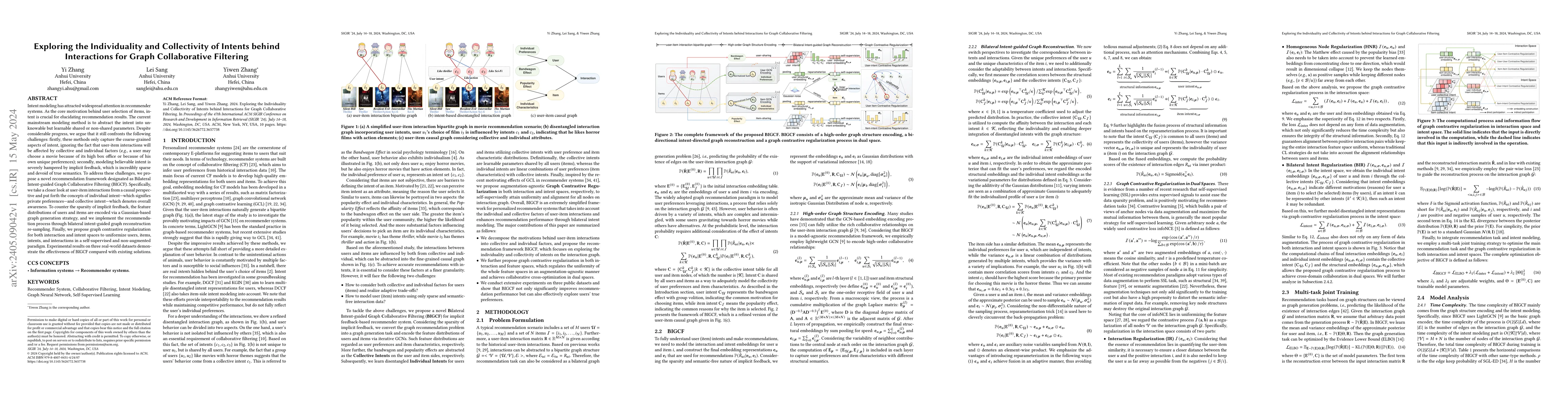 Thumbnail for Exploring the Individuality and Collectivity of Intents behind
  Interactions for Graph Collaborative Filtering