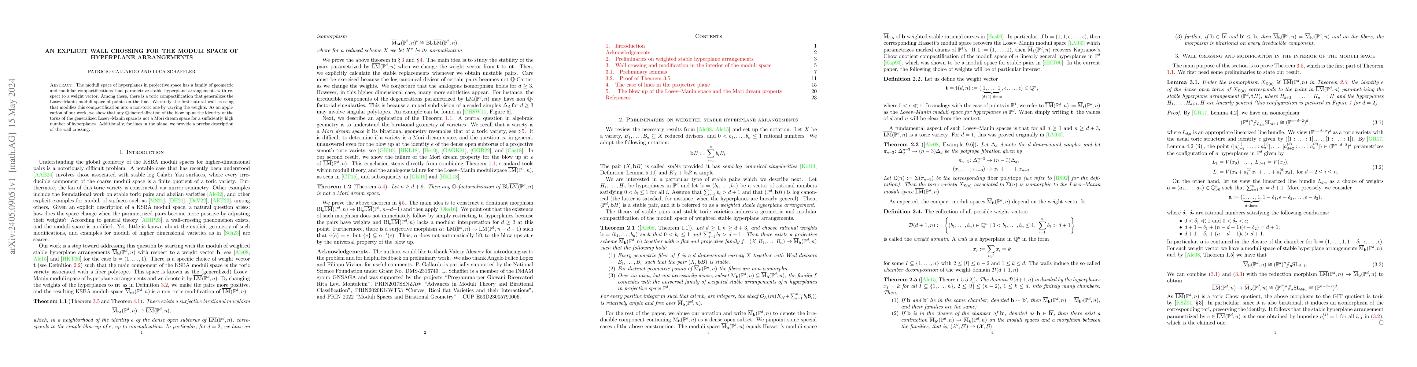 Thumbnail for An explicit wall crossing for the moduli space of hyperplane
  arrangements