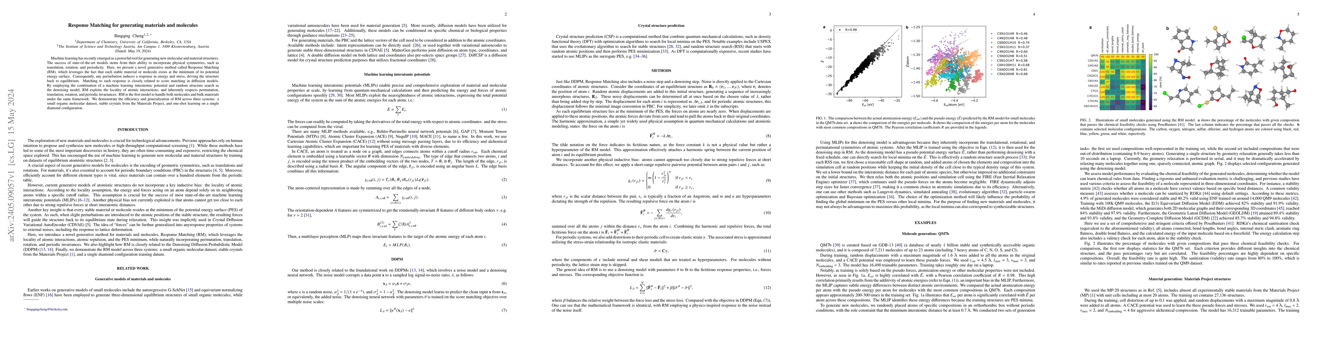 Thumbnail for Response Matching for generating materials and molecules