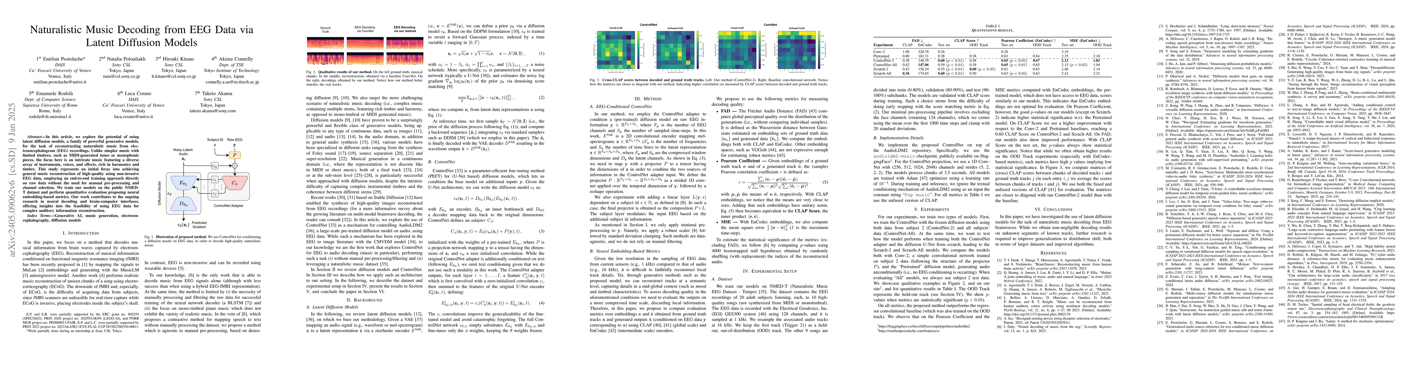 Thumbnail for Naturalistic Music Decoding from EEG Data via Latent Diffusion Models