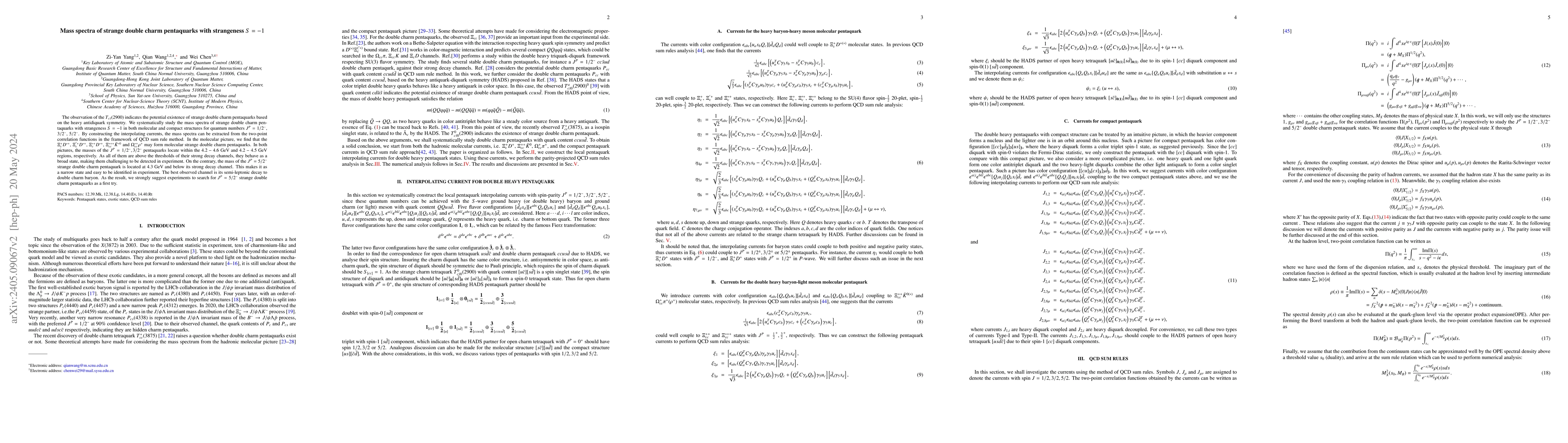 Thumbnail for Mass spectra of strange double charm pentaquarks with strangeness $S=-1$