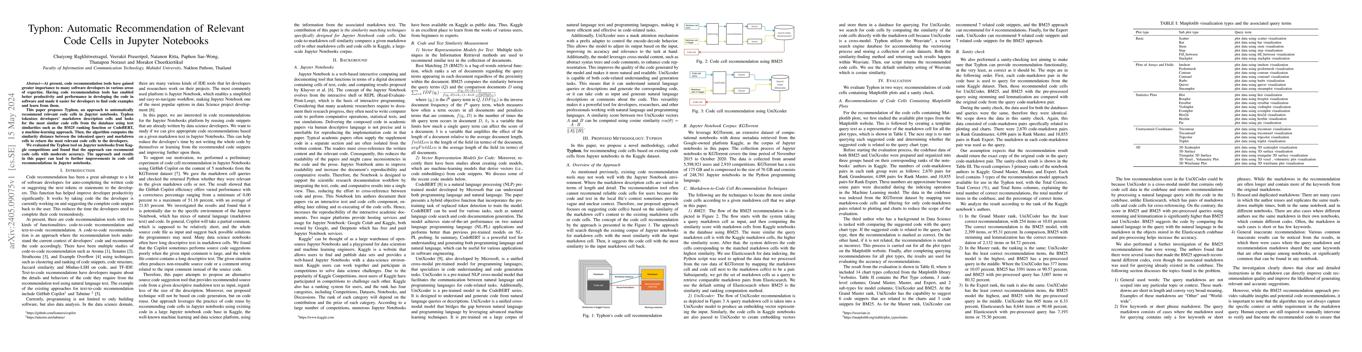 Thumbnail for Typhon: Automatic Recommendation of Relevant Code Cells in Jupyter
  Notebooks