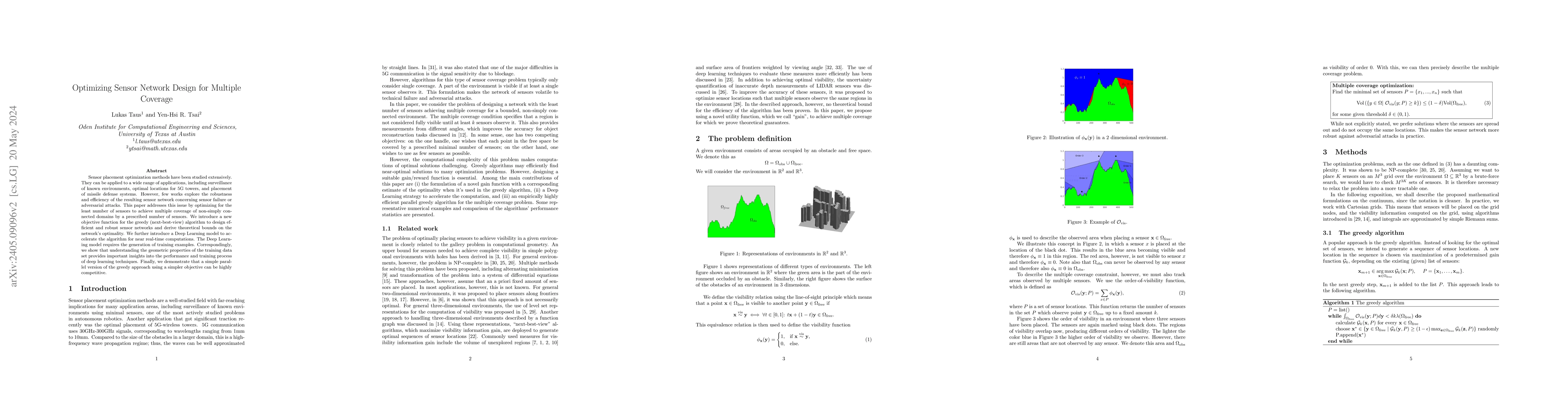 Thumbnail for Optimizing Sensor Network Design for Multiple Coverage