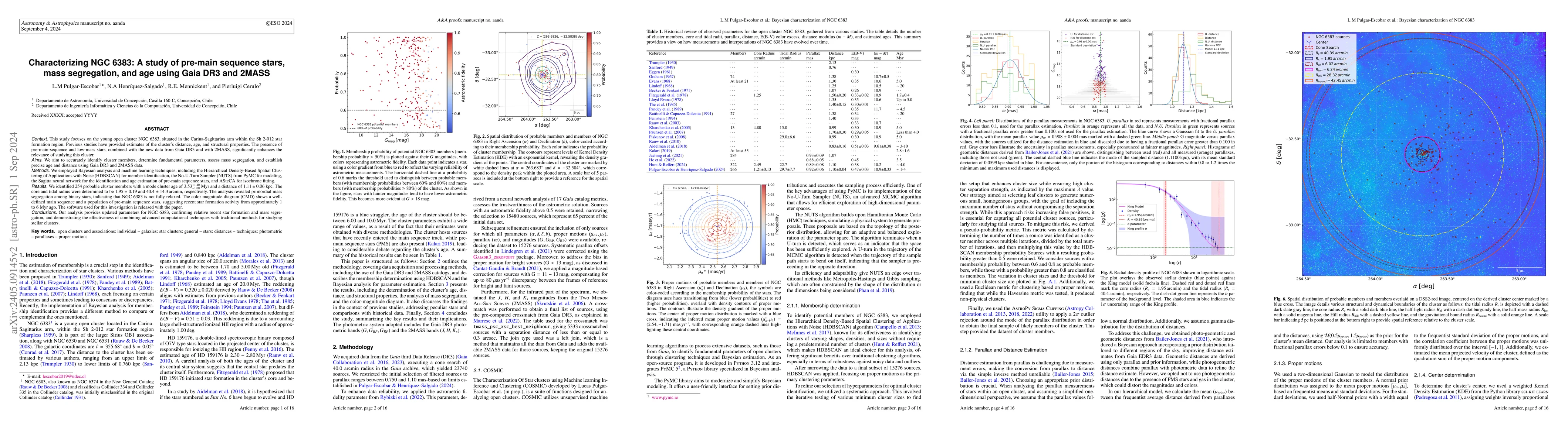 Thumbnail for Characterizing NGC 6383: A study of pre-main sequence stars, mass
  segregation, and age using Gaia DR3 and 2MASS