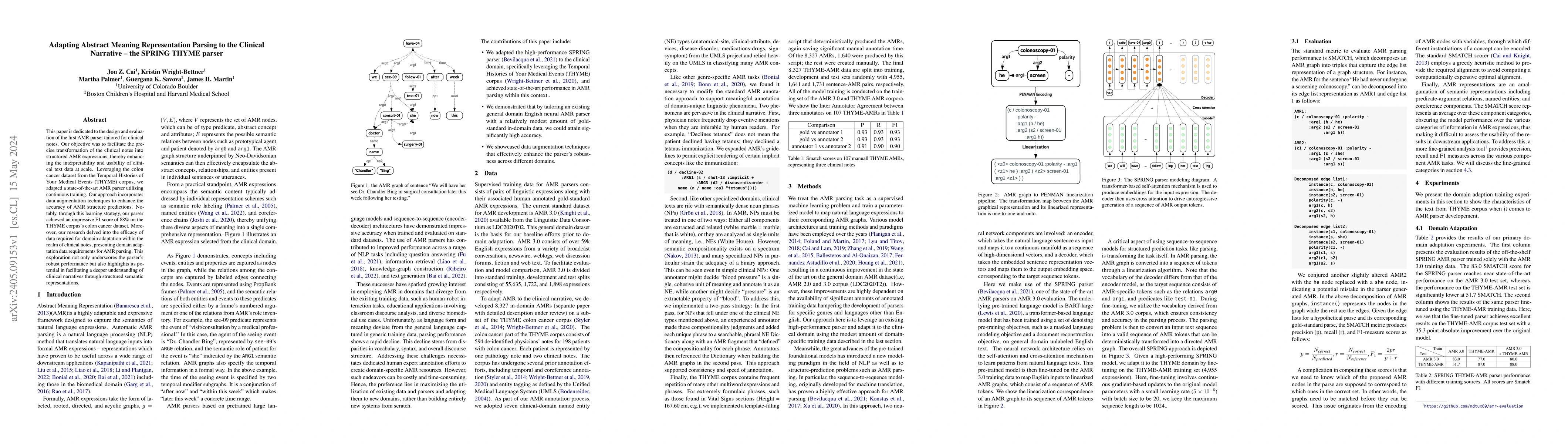 Thumbnail for Adapting Abstract Meaning Representation Parsing to the Clinical
  Narrative -- the SPRING THYME parser