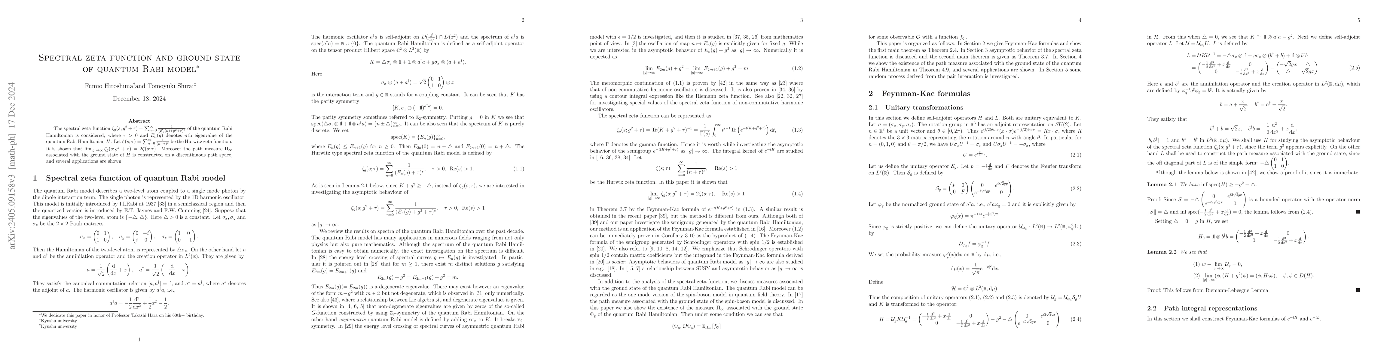 Thumbnail for Renormalized spectral zeta function and ground state of Rabi model