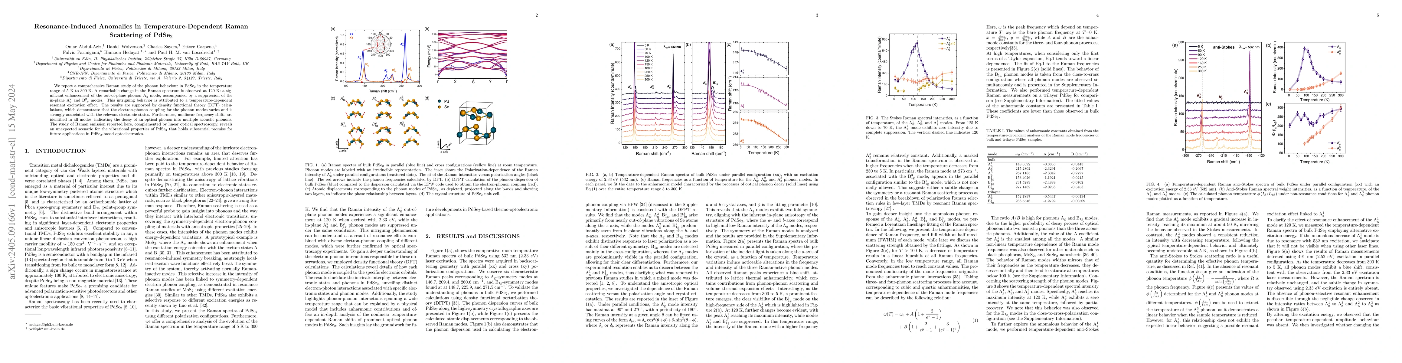 Thumbnail for Resonance-Induced Anomalies in Temperature-Dependent Raman Scattering of
  PdSe$_{2}$