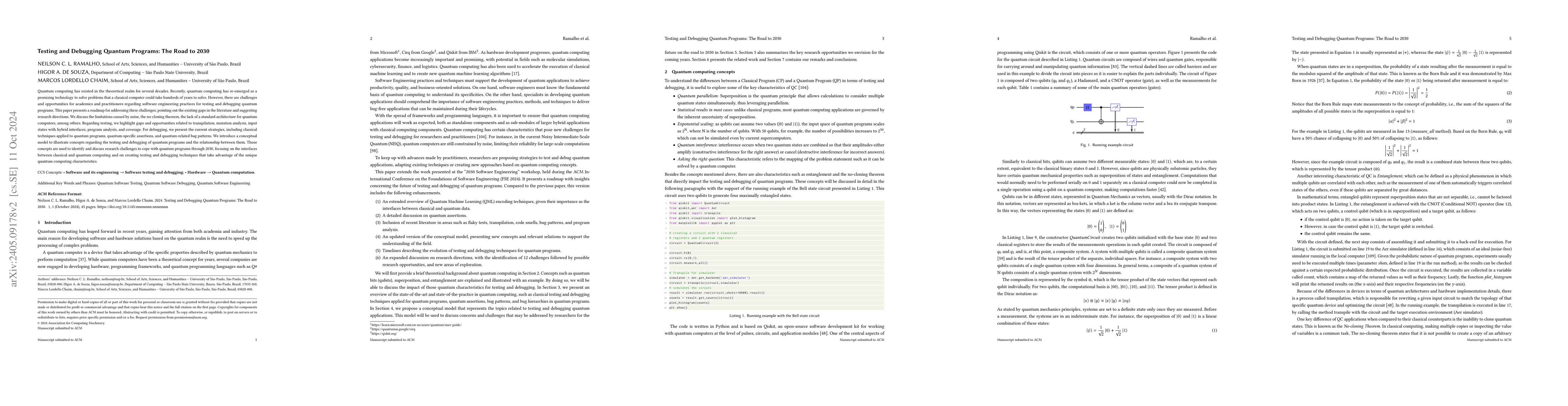 Thumbnail for Testing and Debugging Quantum Programs: The Road to 2030