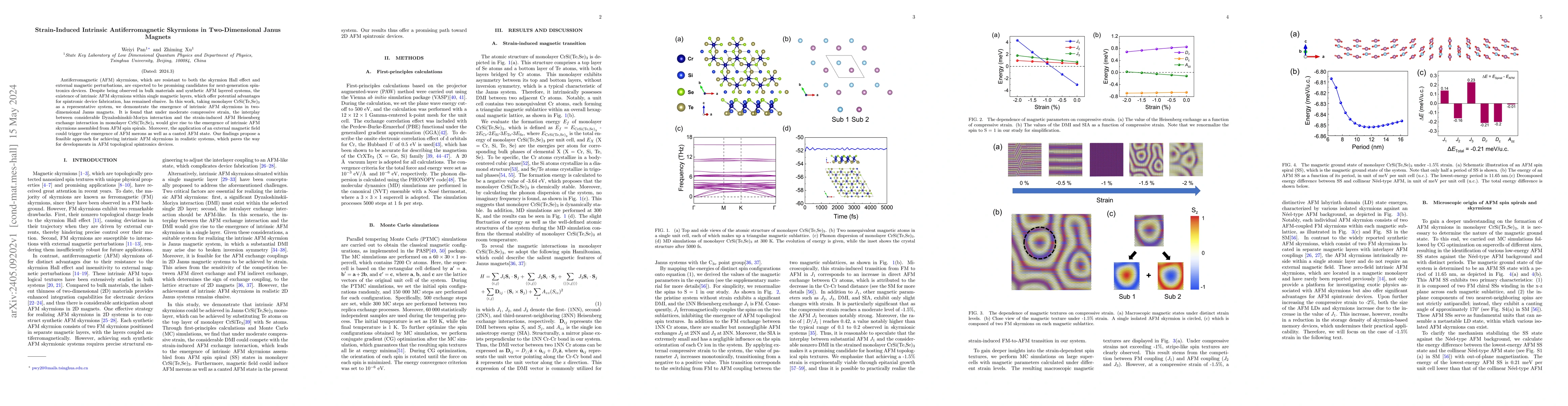 Thumbnail for Strain-Induced Intrinsic Antiferromagnetic Skyrmions in Two-Dimensional
  Janus Magnets