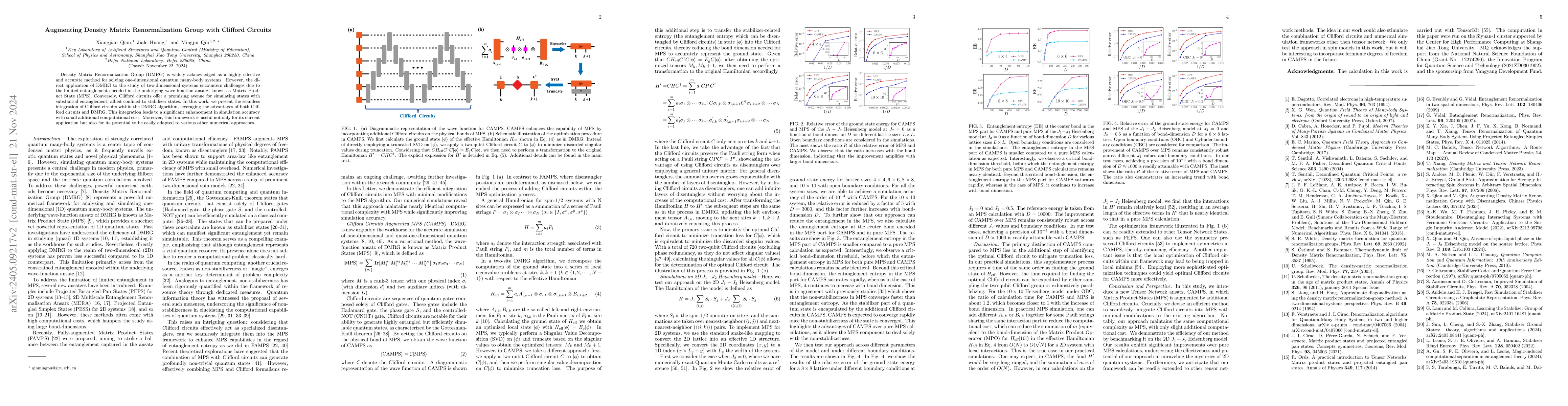 Thumbnail for Augmenting Density Matrix Renormalization Group with Clifford Circuits