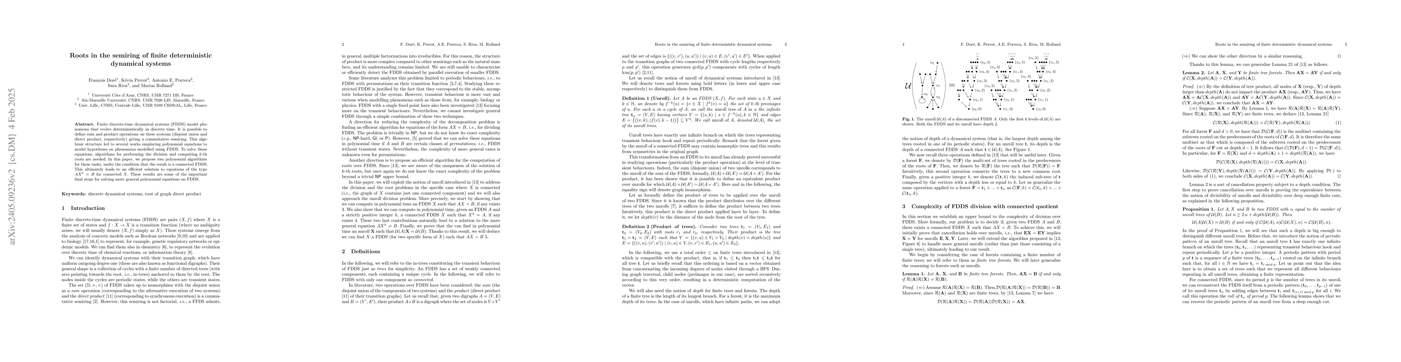 Thumbnail for Roots in the semiring of finite deterministic dynamical systems