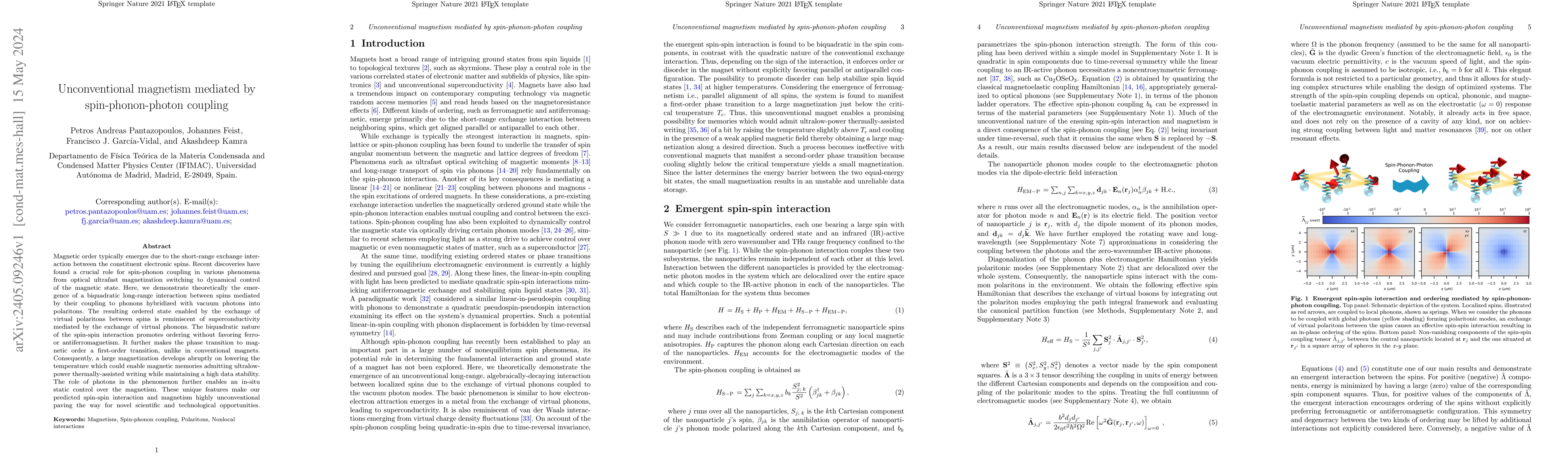 Thumbnail for Unconventional magnetism mediated by spin-phonon-photon coupling