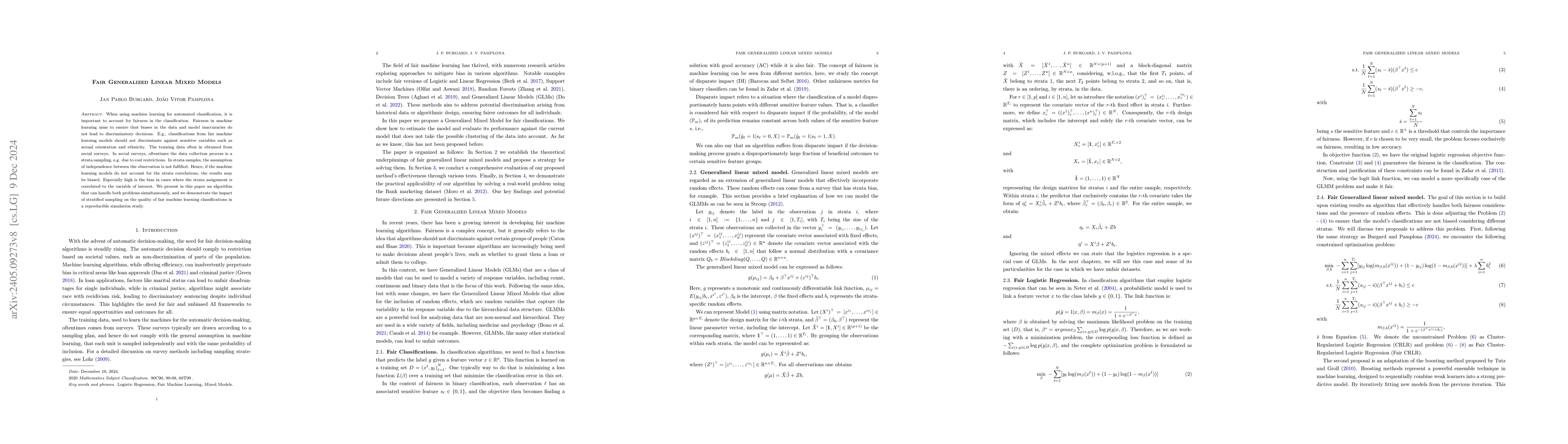 Thumbnail for Fair Generalized Linear Mixed Models