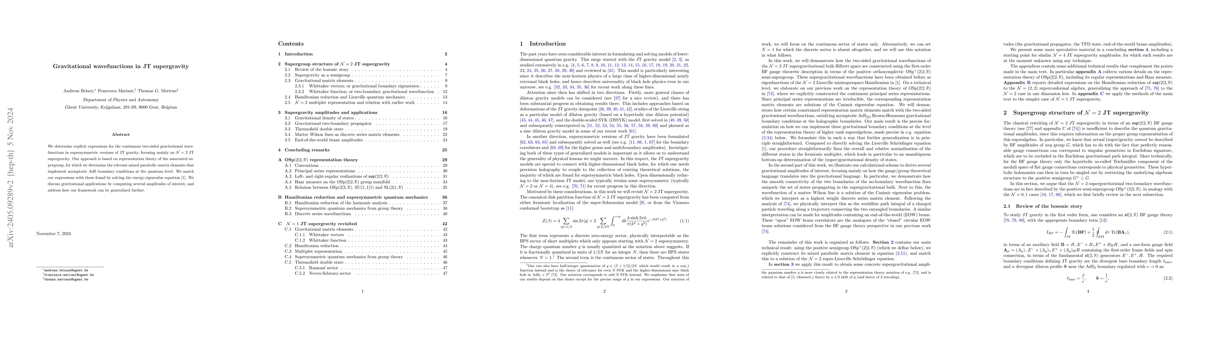 Thumbnail for Gravitational wavefunctions in JT supergravity
