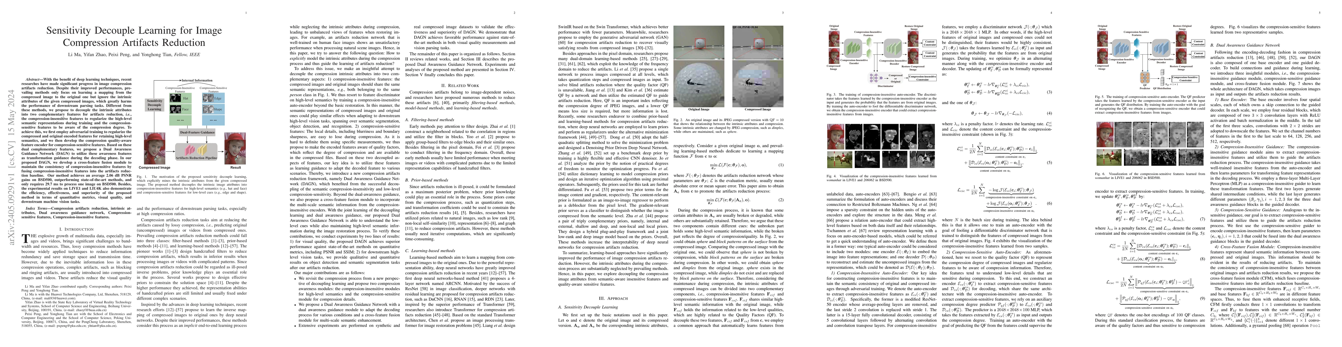 Thumbnail for Sensitivity Decouple Learning for Image Compression Artifacts Reduction