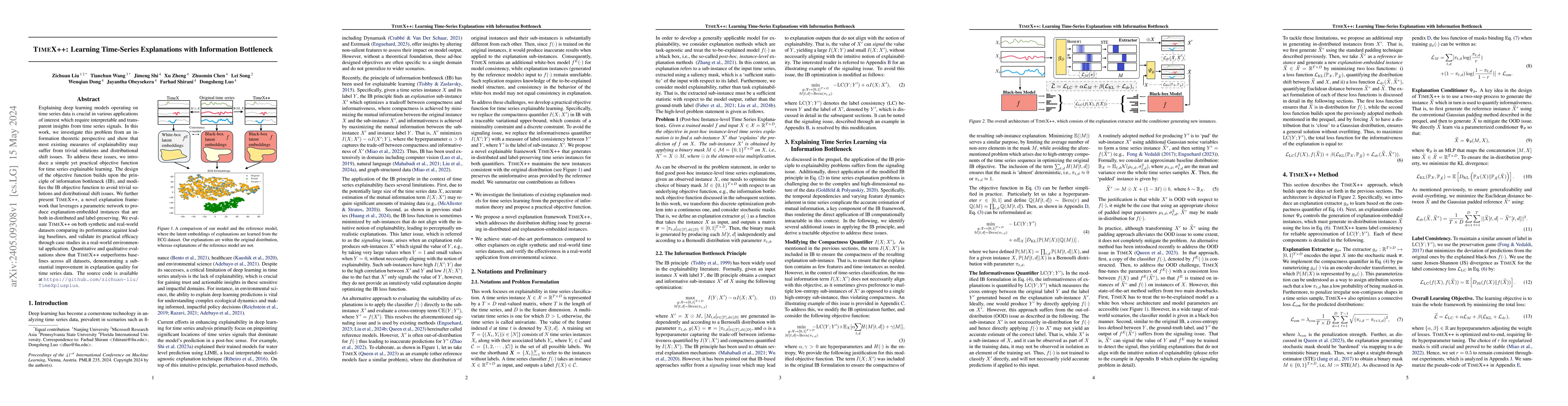 Thumbnail for TimeX++: Learning Time-Series Explanations with Information Bottleneck