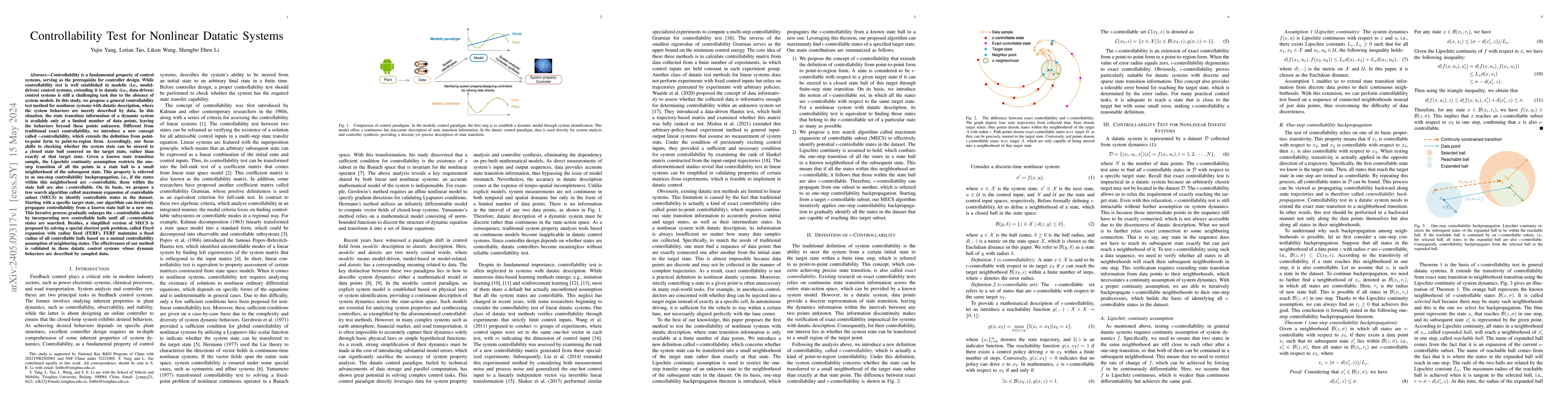 Thumbnail for Controllability Test for Nonlinear Datatic Systems