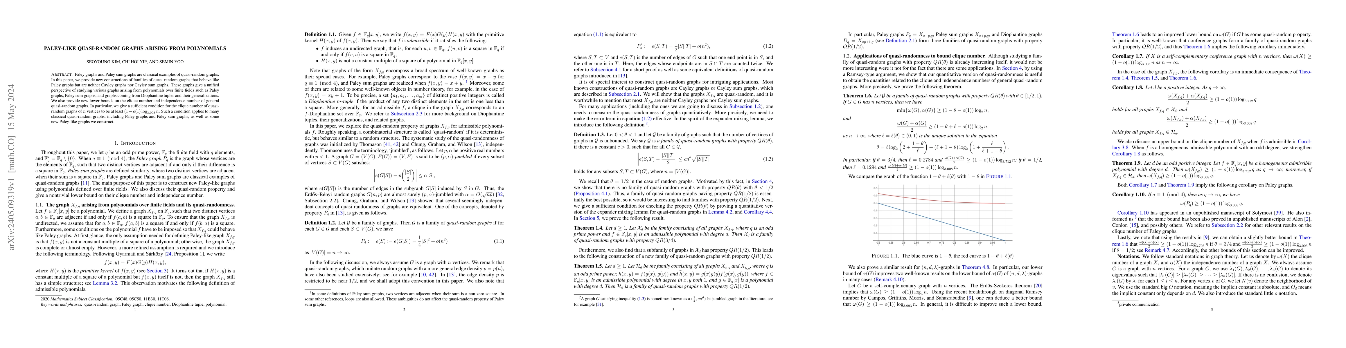 Thumbnail for Paley-like quasi-random graphs arising from polynomials