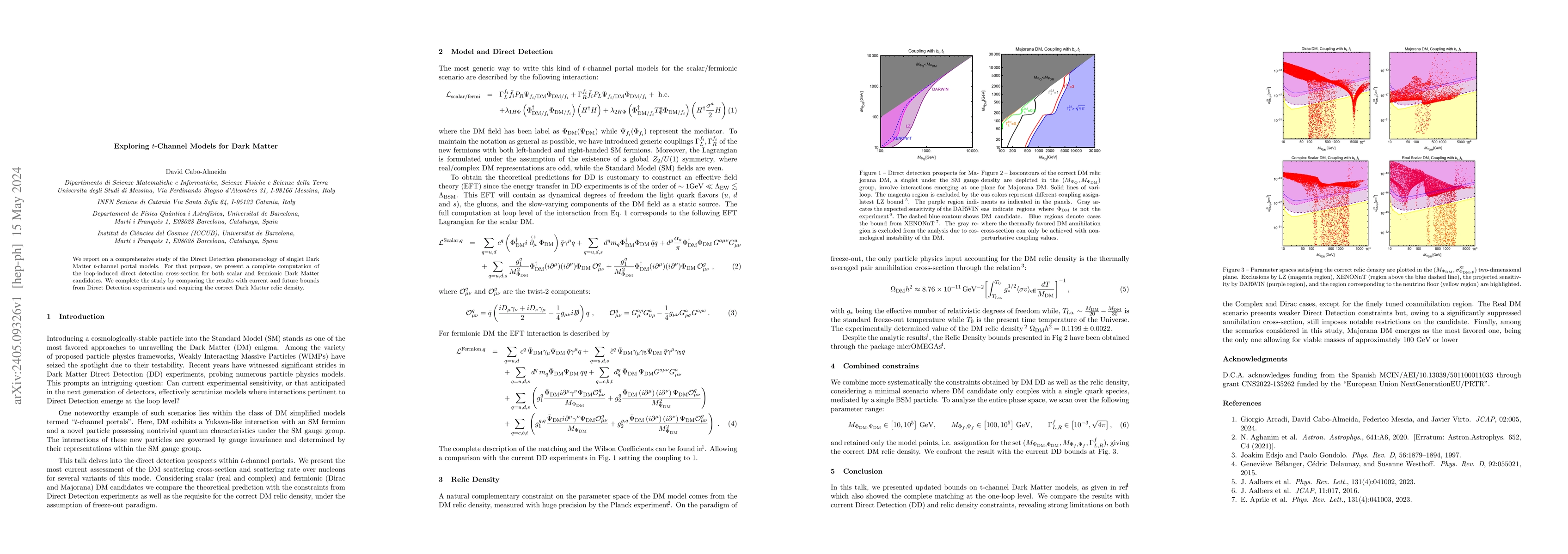 Thumbnail for Exploring $t$-Channel Models for Dark Matter