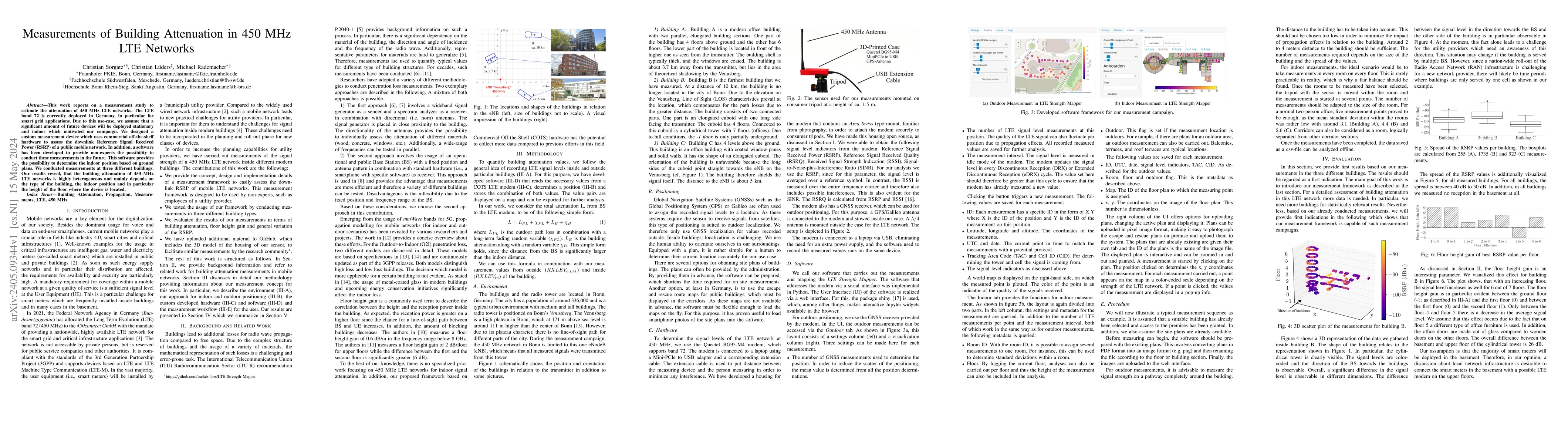 Thumbnail for Measurements of Building Attenuation in 450 MHz LTE Networks
