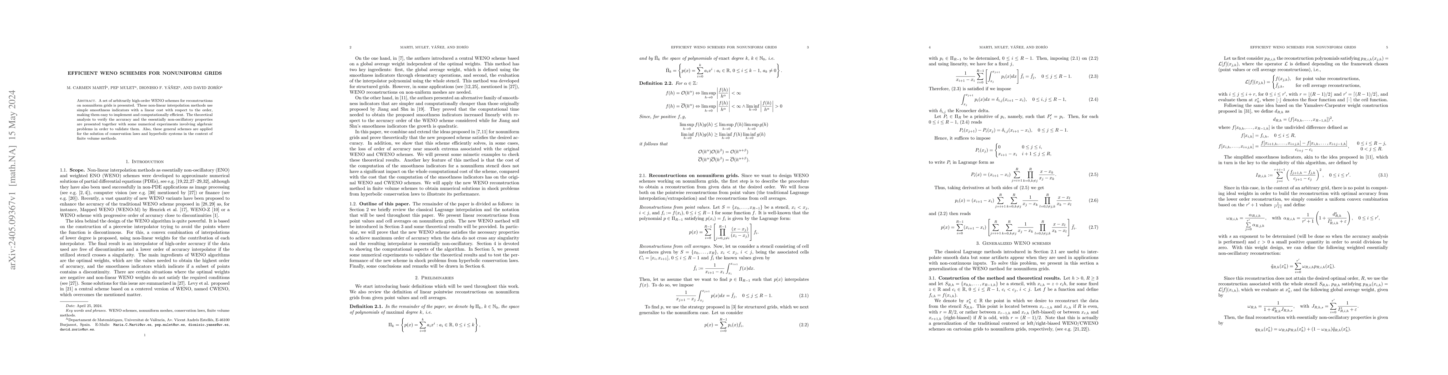 Thumbnail for Efficient WENO schemes for nonuniform grids