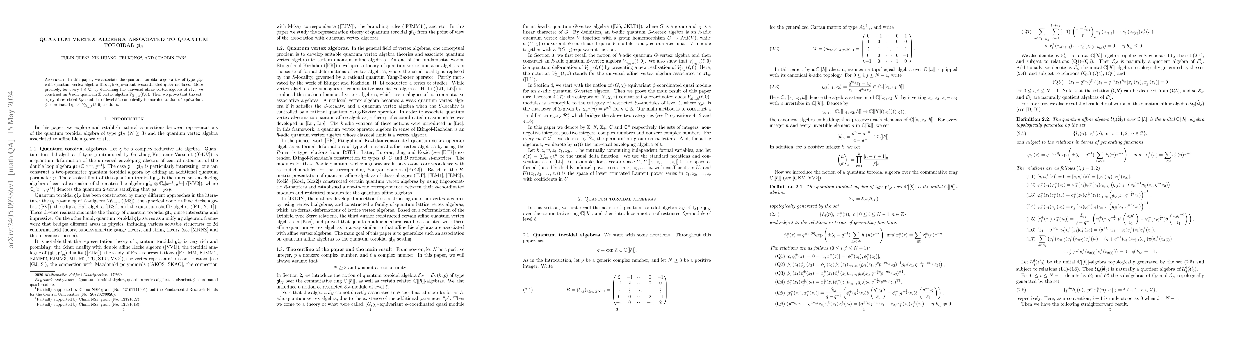 Thumbnail for Quantum vertex algebra associated to quantum toroidal $\mathfrak{gl}_N$