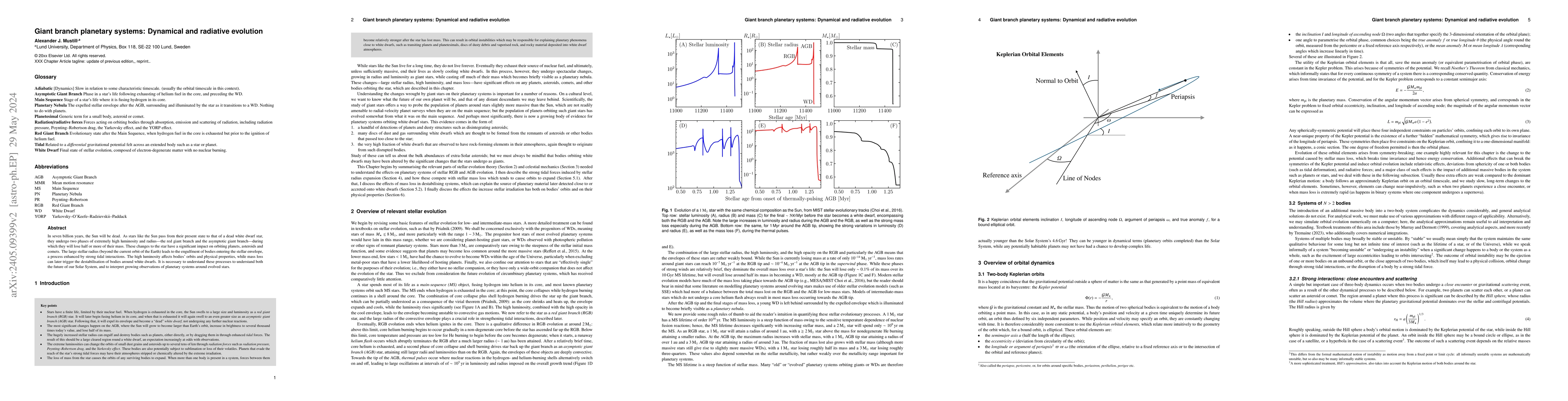 Thumbnail for Giant branch planetary systems: Dynamical and radiative evolution